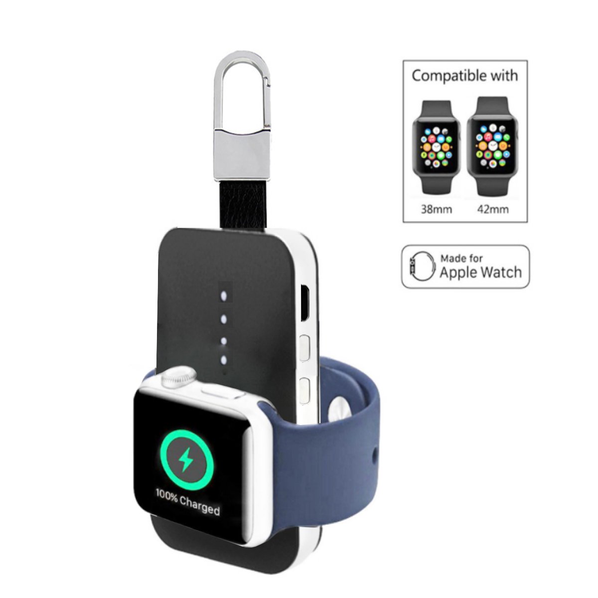 Cargador inalámbrico para Apple Watch con llavero