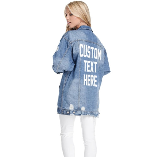 Personalized Embroidered Denim Jacket , Custom Denim Jacket,