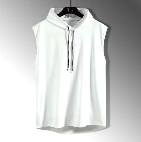 Male Sleeveless T-shirts Hooded