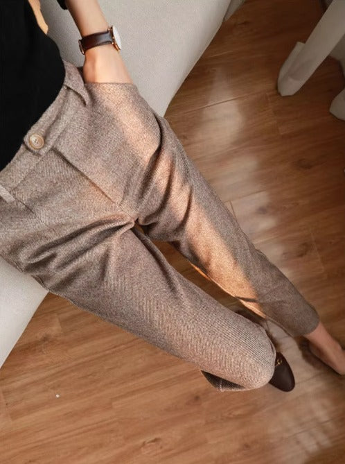 Woolen Pants Women's Harem Pencil Pants