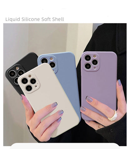 Funda blanda de silicona líquida para teléfono iPhone 14