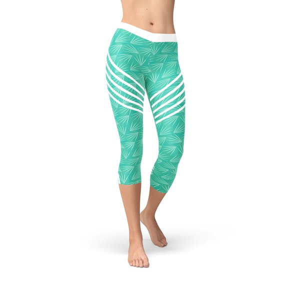 Leggings deportivos capri color turquesa