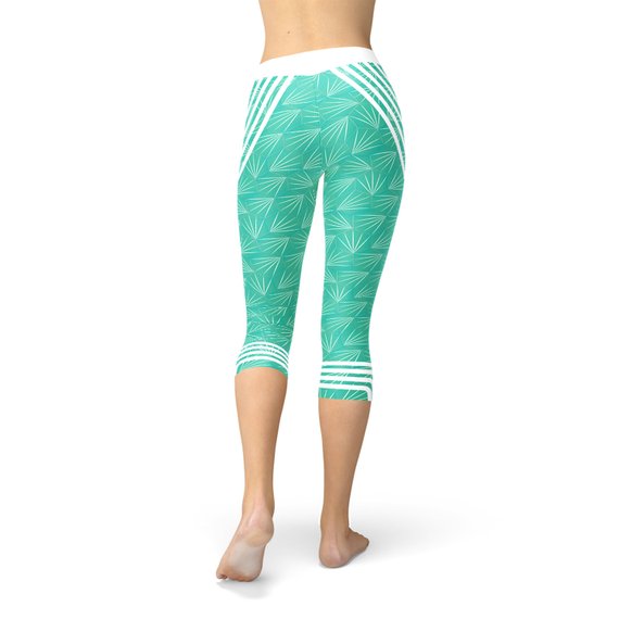 Leggings deportivos capri color turquesa